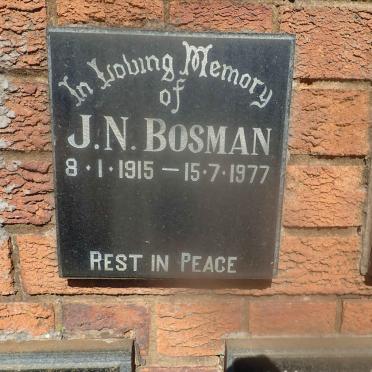 BOSMAN J.N. 1915-1977