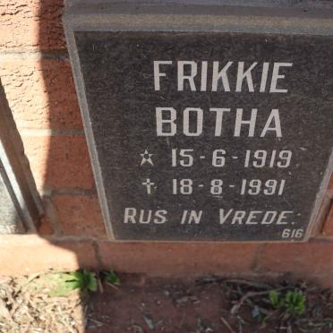 BOTHA Frikkie 1919-1991