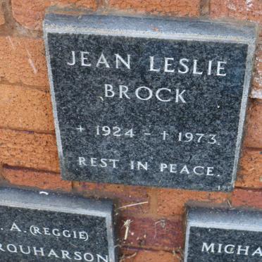 BROCK Jean Leslie 1924-1973