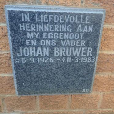 BRUWER Johan 1926-1983