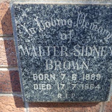 BROWN Walter Sidney 1889-1964