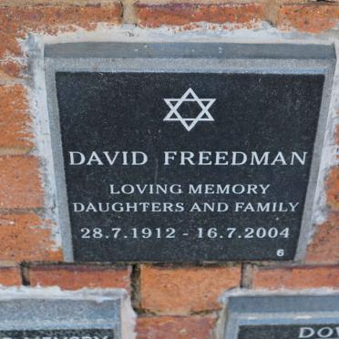 FREEDMAN David 1912-2004