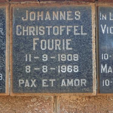 FOURIE Johannes Christoffel 1909-1968