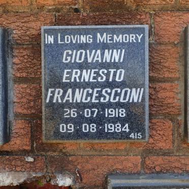 FRANCESCONI Giovanni Ernesto 1918-1984