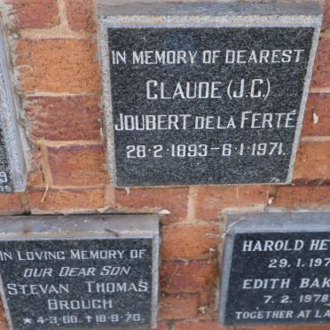 FERTE J.C., de la 1893-1971