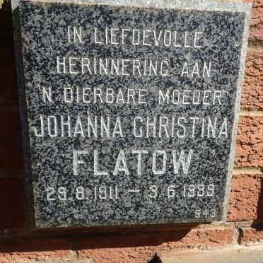 FLATOW Johanna Christina 1911-1989