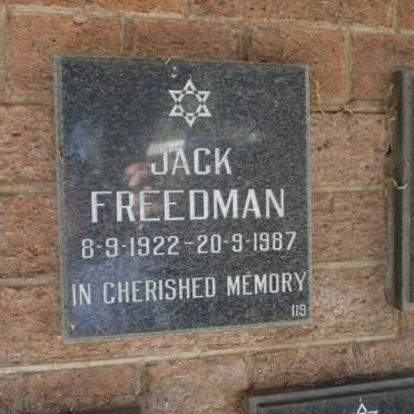 FREEDMAN Jack 1922-1987