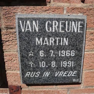 GREUNE Martin, van 1966-1991