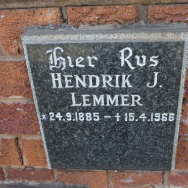 LEMMER Hendrik J. 1885-1966