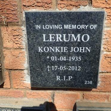 LERUMO Konkie John 1935-2012