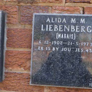 LIEBENBERG Alida M.M. nee MARAIS 1902-1973