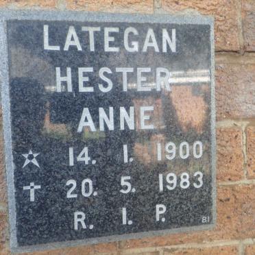 LATEGAN Hester Anne 1900-1983
