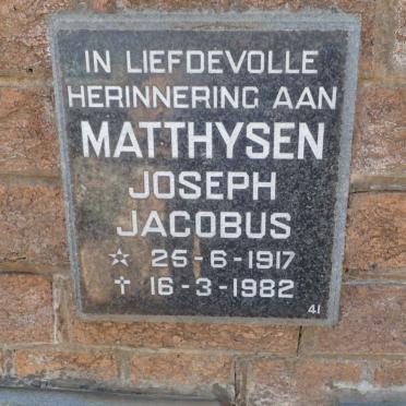 MATTHYSEN Joseph Jacobus 1917-1982