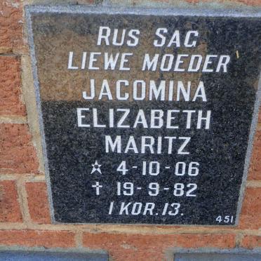 MARITZ Jacomina Elizabeth 1906-1982