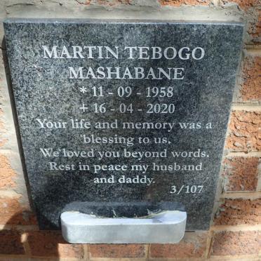 MASHABANE Martin Tebogo 1958-2020