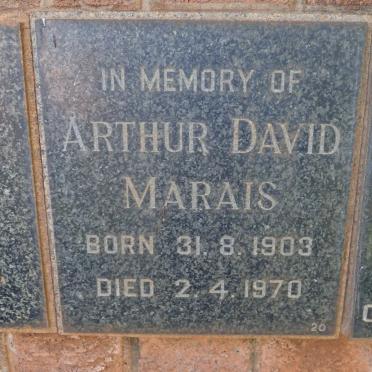 MARAIS Arthur David 1903-1970