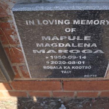 MAROGA Mapule Magdalena 1950-2020