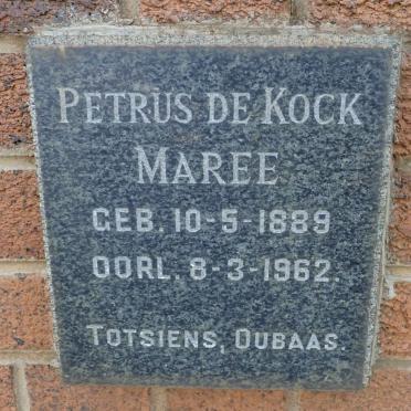 MAREE Petrus de Kock 1889-1962