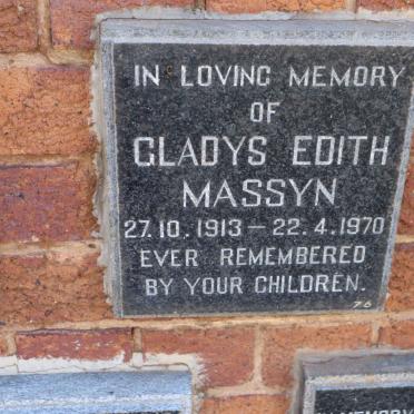 MASSYN Gladys Edith 1913-1970