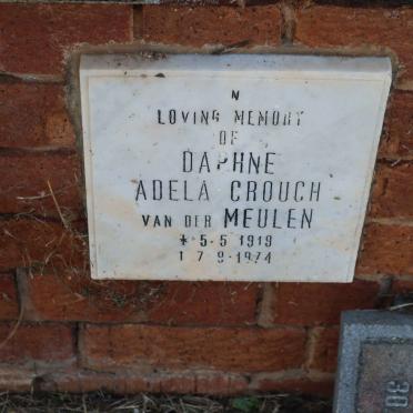 MEULEN Daphne Adela Crouch, van der 1919-1974