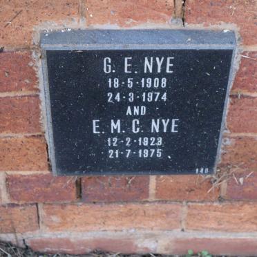 NYE G.E. 1908-1974 :: NYE E.M.C. 1923-1975
