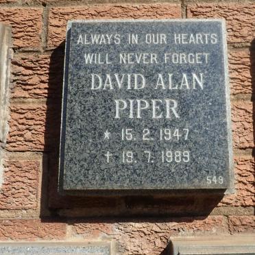 PIPER David Alan 1947-1989