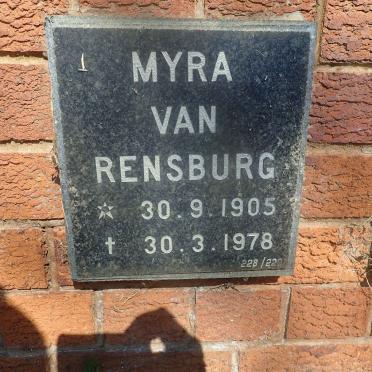 RENSBURG Myra, van 1905-1978