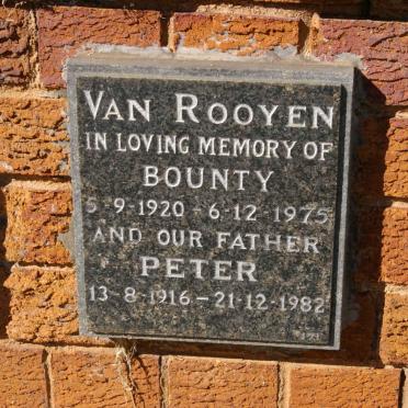 ROOYEN Peter, van 1916-1982 :: VAN ROOYEN Bounty 1920-1975