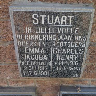 STUART Charles Henry 1916-1995 &amp; Emma Jacoba BRUWER 1917-1981