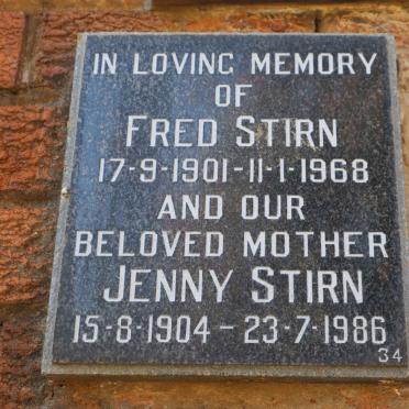 STIRN Fred 1901-1968 &amp; Jenny 1904-1986