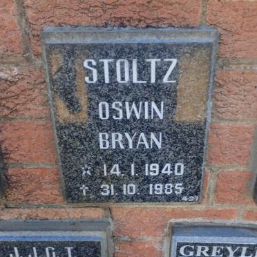 STOLTZ Oswin Bryan 1940-1985
