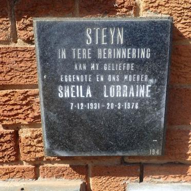 STEYN Sheila Lorraine 1931-1976