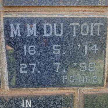 TOIT M.M., du 1914-1996