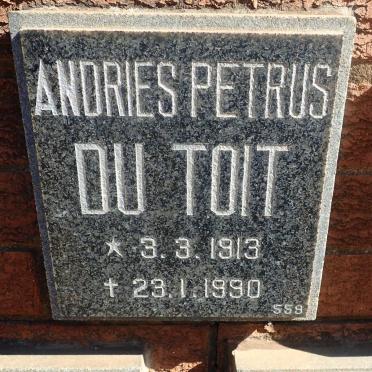 TOIT Andries Petrus, du 1913-1990