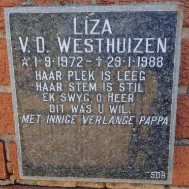 WESTHUIZEN Liza, v.d. 1972-1988