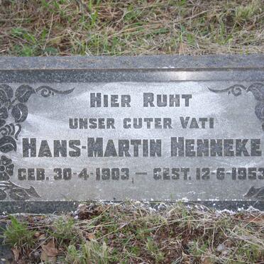 HENNEKE Hans Martin 1903-1953