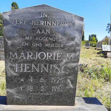 HENNING Marjorie M. 1925-1961