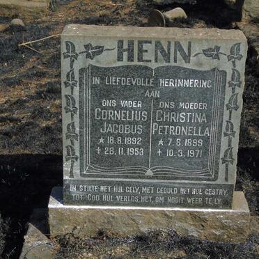 HENN Cornelius Jacobus 1892-1953 & Christina Petronella 1899-1971