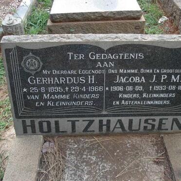 HOLTZHAUSEN Gerhardus H. 1895-1966 &amp; Jacoba J.P.M. 1906-1993