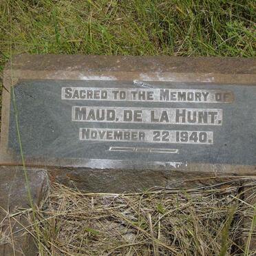 HUNT Maud, de la -1940