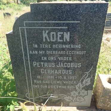 KOEN Petrus Jacobus Gerhardus 1891-1957