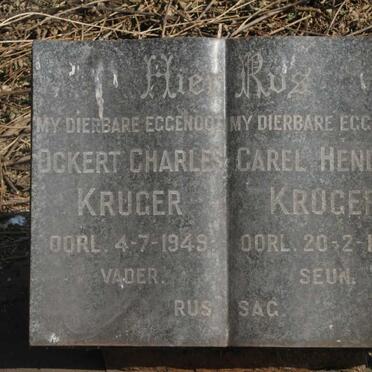 KRUGER Ockert Charles -1949 :: KRUGER Carel Hendrik -1960