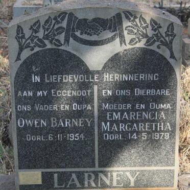 LARNEY Owen Barney -1954 & Emarencia Margaretha -1979 :: BLAKE Owen Robert 1943-2011_1