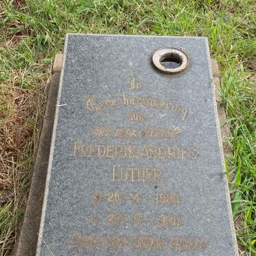 LUTHER Frederik Andries 1920-1920