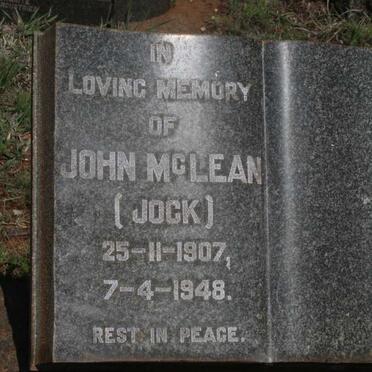 MCLEAN John 1907-1948