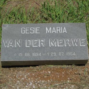 MERWE Gesie Maria, van der 1894-1964