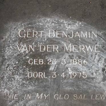 MERWE Gert Benjamin, van der 1886-1975
