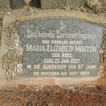 MOUTON Maria Elizabeth nee ROOS -1957