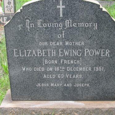 POWER Elizabeth Ewing nee FRENCH -1951