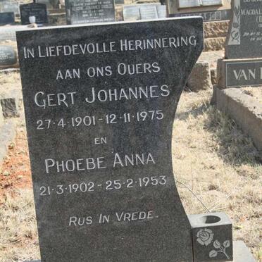 POTGIETER Gert Johannes 1901-1975 & Phoebe Anna 1902-1953